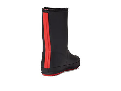 Hunter Little Kids Original First Classic Insulated Rain Boot, Black/Logo Red, 8