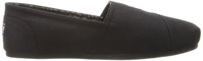 Skechers Women's Bobs Plush-Peace & Love Ballet Flat, Black, 11