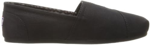 Skechers Women's Bobs Plush-Peace & Love Ballet Flat, Black, 9