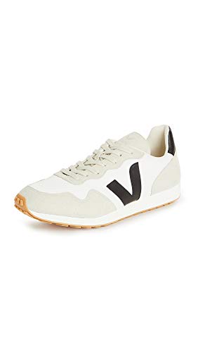 VEJA Men's SDU Rec Sneaker, White/Black/Natural, 11