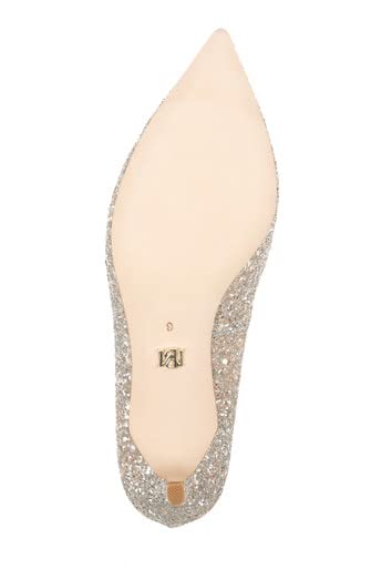 Badgley Mischka Madison II Wide-Width Glitter Kitten Heel