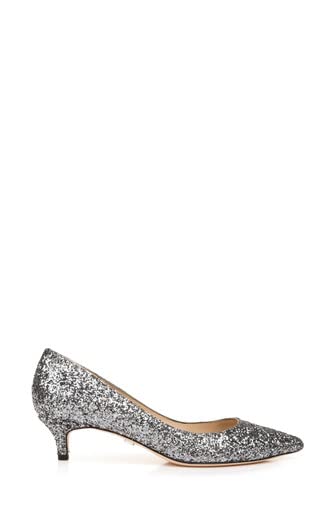 Badgley Mischka Madison II Wide-Width Glitter Kitten Heel