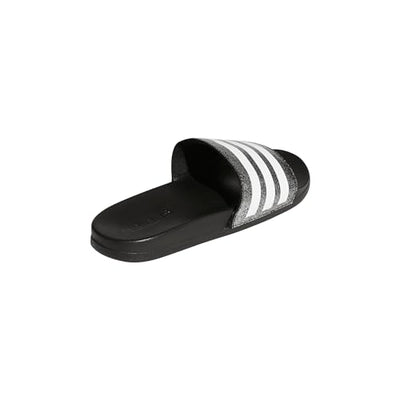 adidas Adilette Comfort Slides Sandal, Core Black/White/Core Black, 4 US Unisex Big Kid