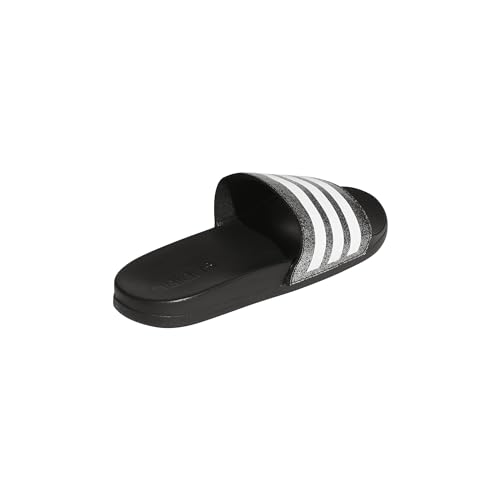 adidas Adilette Comfort Slides Sandal, Black/White/Black, 3 US Unisex Little Kid