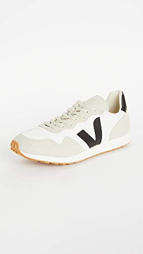 VEJA Men's SDU Rec Sneaker, White/Black/Natural, 11