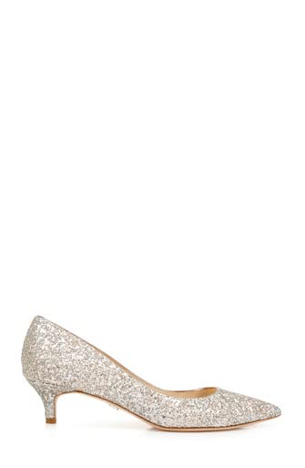 Badgley Mischka Madison II Wide-Width Glitter Kitten Heel