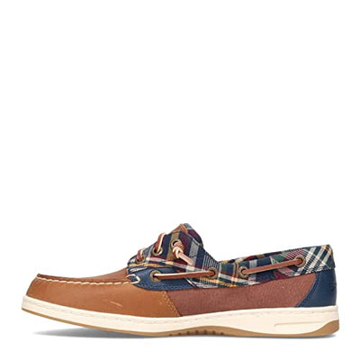 Sperry Rosefish Plaid Tan/Navy 9.5 M (B)