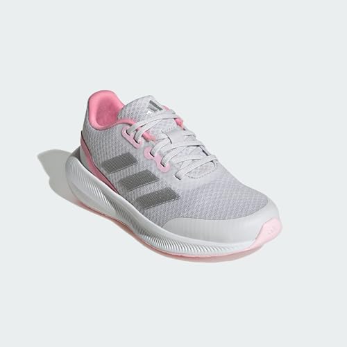 adidas Girl's RunFalcon 3.0 (Little Kid/Big Kid) Dash Grey/Silver Metallic/Bliss Pink 6.5 Big Kid M