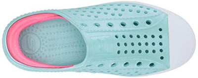 Skechers Girl's Foamies Guzman Steps - Shimmer Sweet slide Sandal, Turquoise/Pink, 5 Little Kid