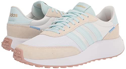 adidas Women's 70s Running Shoes, FTWR White/Almost Blue/Off White, 6.5