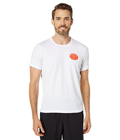 Brooks Distance Graphic Short Sleeve White/Cereal MD