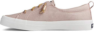 Sperry Women's Crest Vibe Sparkle Textile Sneaker, Blush, 9.5 M US