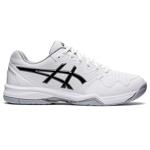 ASICS Men's Gel-Dedicate 7 Tennis Shoes, 7, White/Black