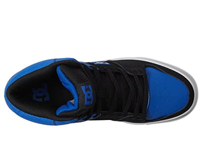 DC Mens Cure Casual High-Top Skate Shoes Sneakers Royal/Black 1 10.5 D - Medium