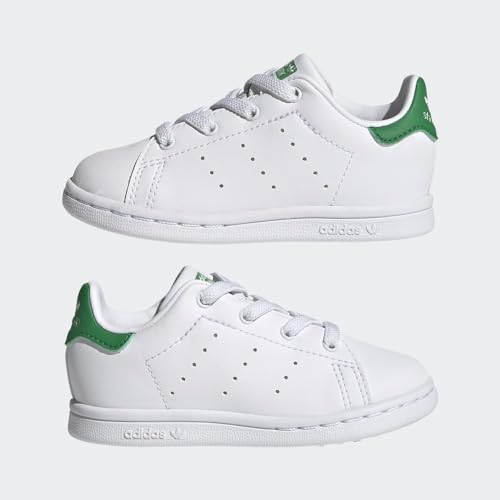 adidas Kids Stan Smith (End Plastic Waste) Sneaker, Cloud White/White/Green, 4 US Unisex Toddler