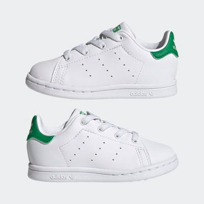 adidas Kids Stan Smith (End Plastic Waste) Sneaker, Cloud White/White/Green, 4 US Unisex Toddler