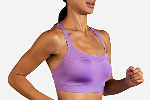 Brooks Dare Racerback Women’s Run Bra for High Impact Running, Workouts and Sports with Maximum Support - Heliotrope - 36C