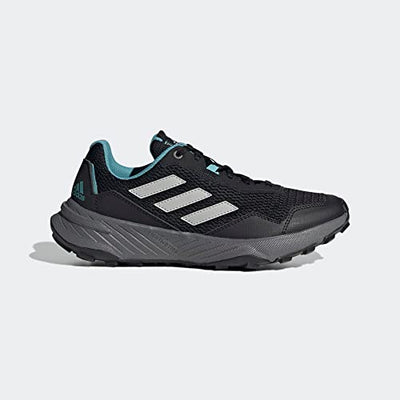 adidas Women's Tracefinder Trail Running Sneakers, Core Black - Grey Two - Mint Ton, 7.5