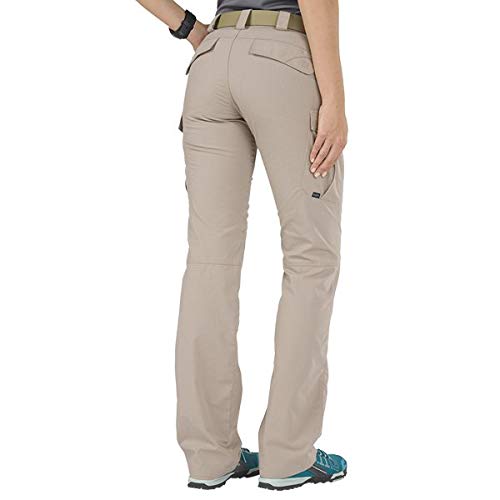 5.11 Tactical Women's Stryke Covert Cargo Pants, Stretchable, Gusseted Construction, Style 64386 2 Long Khaki