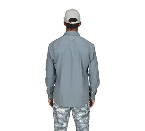 Simms Men's Albie Long Sleeve Shirt, 50 UPF+, Bahamas, Medium