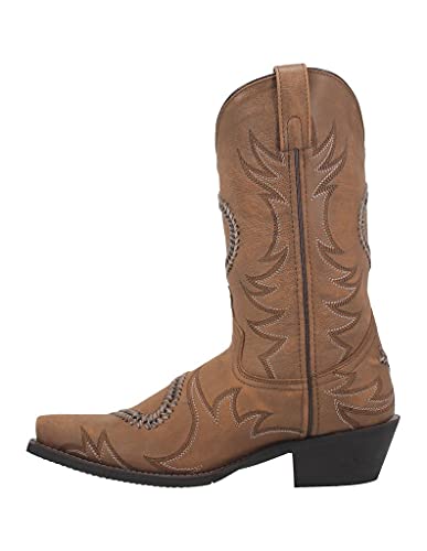 Laredo Men's Bucklace Western Boot Snip Toe Tan 8 D