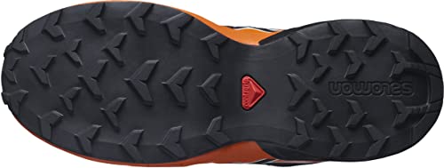 Salomon Boy's Speedcross Trail Running Shoes, Wrought Iron/Black/Vibrant Orange, 3 Big Kid