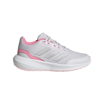 adidas Girl's RunFalcon 3.0 (Little Kid/Big Kid) Dash Grey/Silver Metallic/Bliss Pink 6.5 Big Kid M