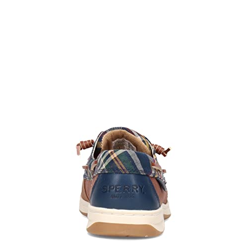 Sperry Rosefish Plaid Tan/Navy 9.5 M (B)