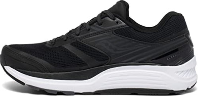 Saucony Women's Echelon 8 Running Shoe, Black/White, 10.5 Wide