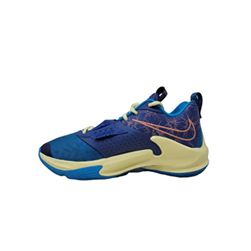 Nike mens Zoom Freak 3 Basketball Trainers Da0694 Shoes, Multi-color/Laser Blue/Crimson, 8