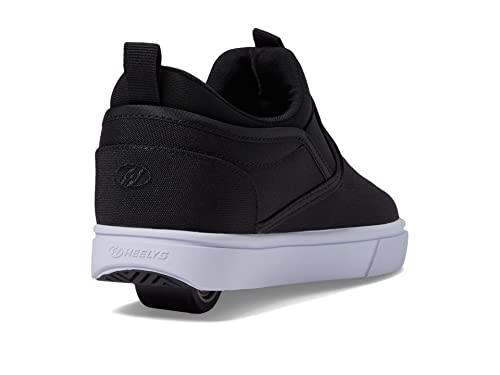 HEELYS J3t Wheeled Heel Shoe, Black/White, 7 US Unisex Little Kid