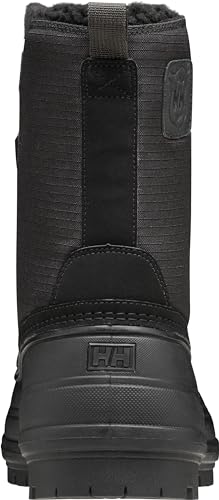 Helly-Hansen Men's Gamvik Winter Boots, Waterproof, Removable Insulated Felt Sock, Faux Fur Top Lining, 990 Black, 12