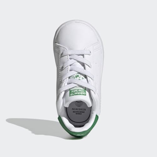 adidas Kids Stan Smith (End Plastic Waste) Sneaker, Cloud White/White/Green, 4 US Unisex Toddler