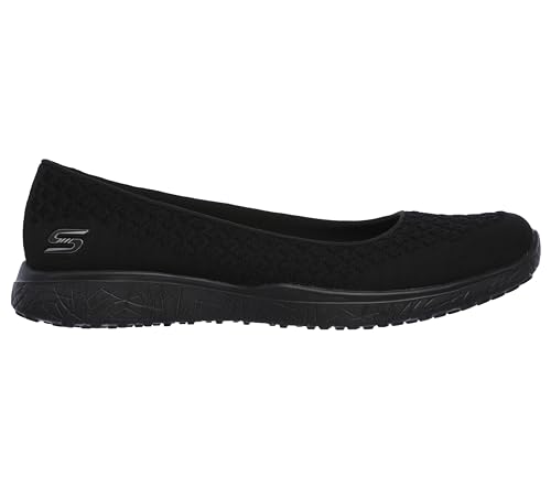 Skechers Women's Microburst One up Fashion Sneaker,black,6.5 W US