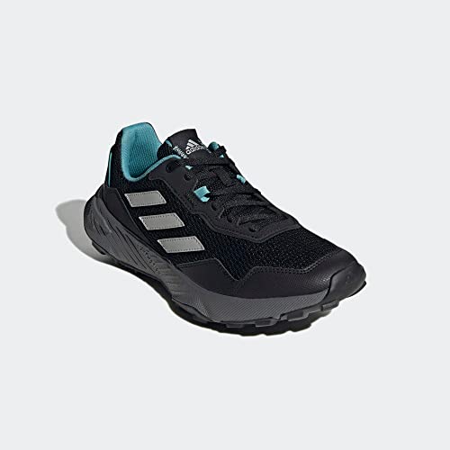 adidas Women's Tracefinder Trail Running Sneakers, Core Black - Grey Two - Mint Ton, 7.5