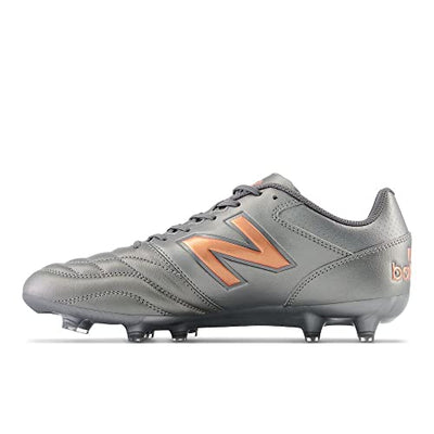 New Balance Men's 442 V2 Team FG Soccer Shoe, Silver/Graphite/Copper, 12