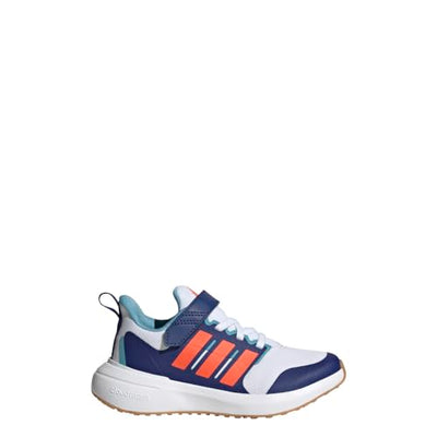 adidas Boy's Fortarun 2.0 Elastic (Little Kid/Big Kid) White/Solar Red/Victory Blue 5 Big Kid M