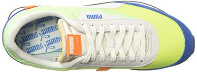 PUMA Men's Future Rider Play On Sneakers Puma White/Fizzy Lime/Puma Royal 8 D - Medium