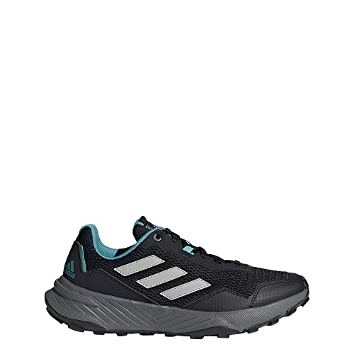 adidas Women's Tracefinder Trail Running Sneakers, Core Black - Grey Two - Mint Ton, 7.5