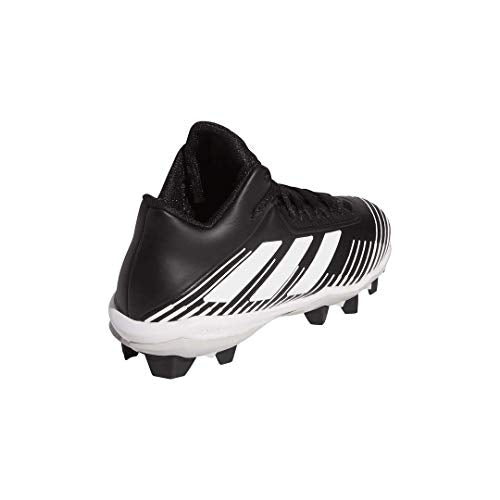 Adidas Freak Molded Cleats Football Shoe, Black/White/Grey, 10 US Unisex Big Kid