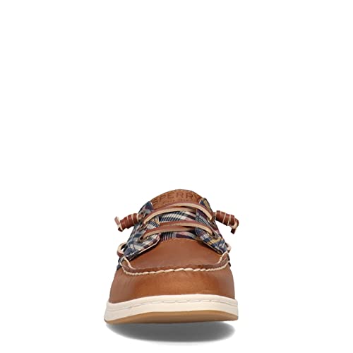 Sperry Rosefish Plaid Tan/Navy 9.5 M (B)