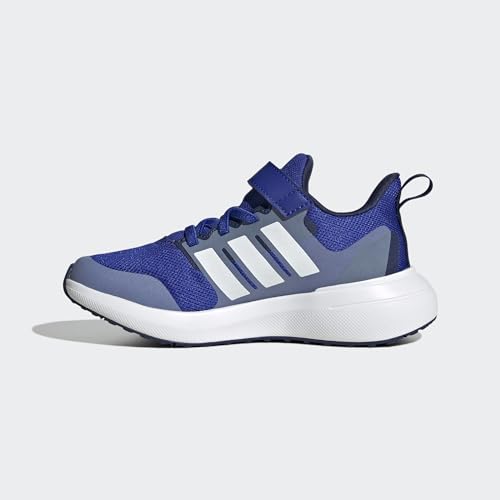 adidas Fortarun 2.0 Running Shoe, Lucid Blue/White/Blue Fusion (Elastic), 3.5 US Unisex Little Kid