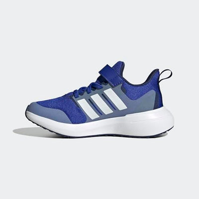 adidas Fortarun 2.0 Running Shoe, Lucid Blue/White/Blue Fusion (Elastic), 3.5 US Unisex Little Kid