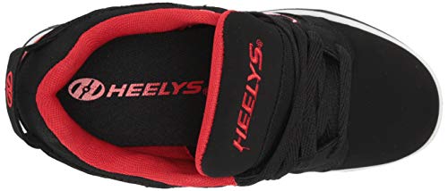 HEELYS girls Voyager Tennis Shoe, Black/Red, 3 Big Kid US