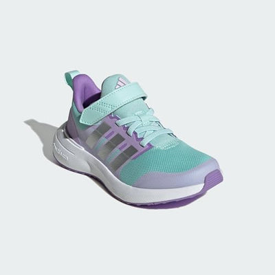 adidas Girl's Fortarun 2.0 Elastic Lace (Little Kid/Big Kid) Semi Flash Aqua/Silver Metallic/Orchid Fusion 12 Little Kid M