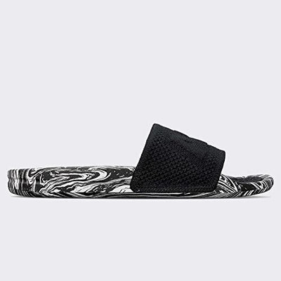 APL: Athletic Propulsion Labs Women's Big Logo Techloom Slide, (6, Black/White/Marble, Numeric_6)