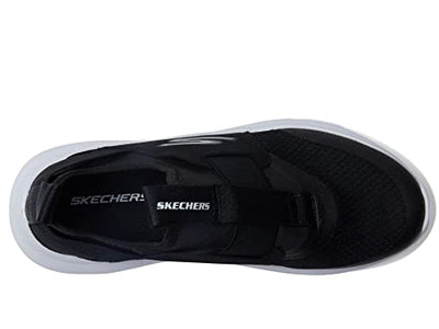 Skechers Skech Fast Sneaker, Black/White, 5 US Unisex Big Kid