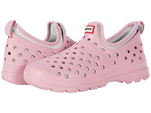 Hunter Original Lightweight Outdoor Shoe with Ventilating Perforation Details - Slip-On Style and Stretch Fabric Lining Shoes for Little and Big Kid (Girls, Boys) Foxglove/Spearmint 4 Big Kid M