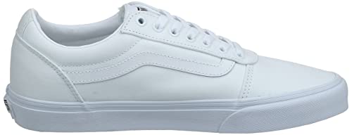 Vans Men's Ward Sneaker, Canvas White White, 14