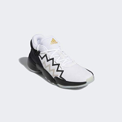 adidas Men's D.o.n. Issue 2 Basketball Shoe 9 Cloud White/Core Black/Gold Metallic